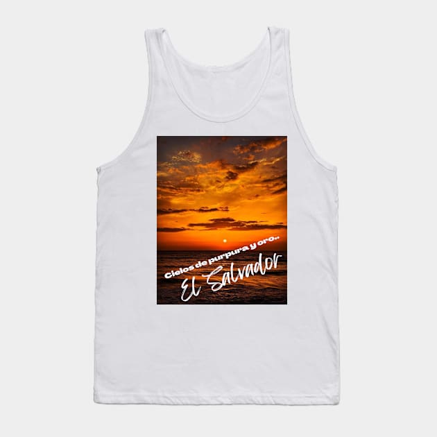 Atardecer en una playa de El Salvador Tank Top by Talcomunca